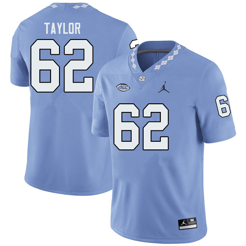 Jordan Brand Men #62 Noah Taylor North Carolina Tar Heels College Football Jerseys Sale-Blue